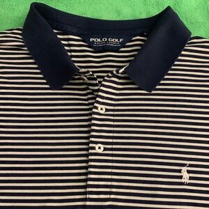 POLO GOLF SS Pima Cotton 3 Button Striped Polo